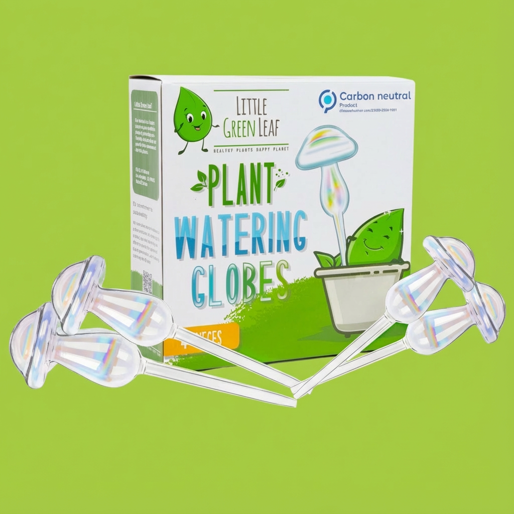 Little Green Leaf Plant Watering Globes