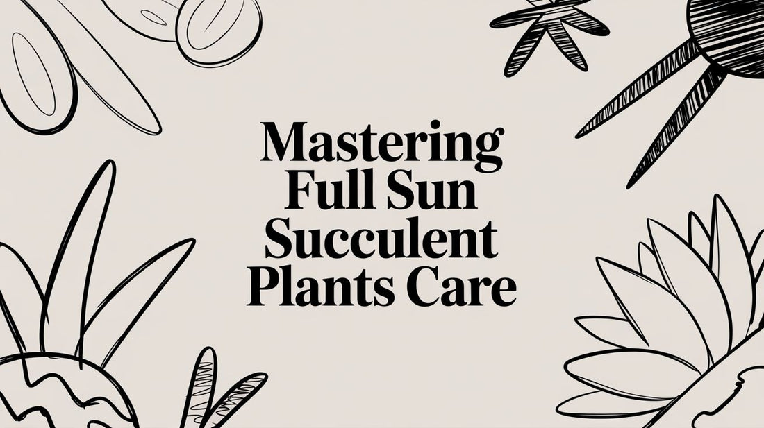 Mastering Full Sun Succulent Plants Care